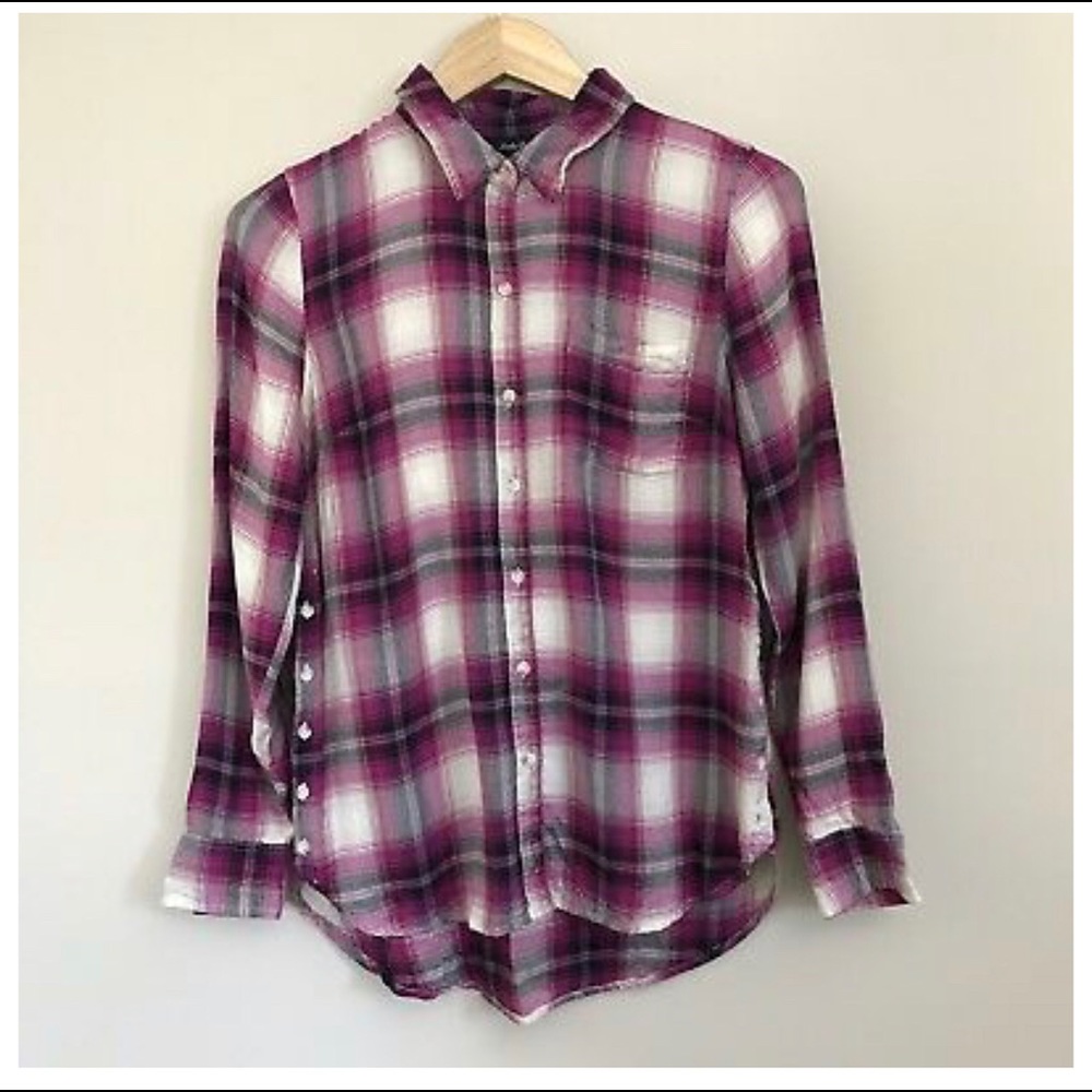 Lucky brand plaid flannel small